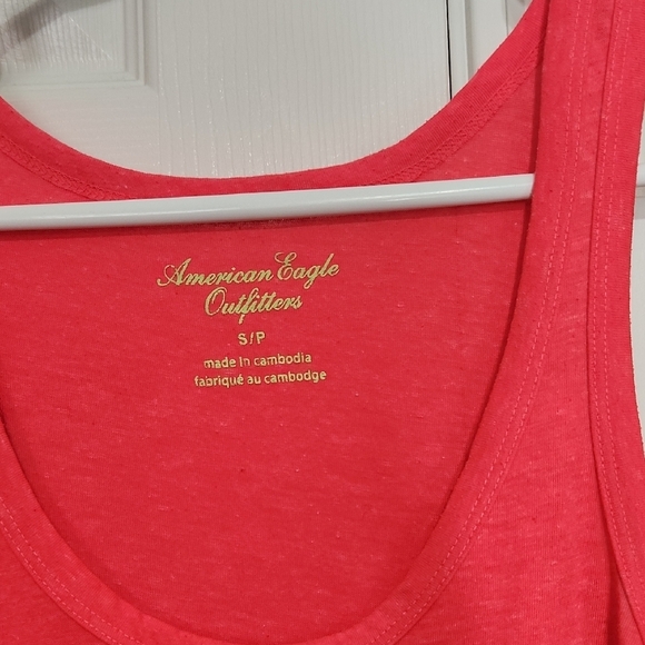 American Eagle Outfitters Pink Relaxed Sleeveless Tank-small Hole On Strap - Picture 2 of 5